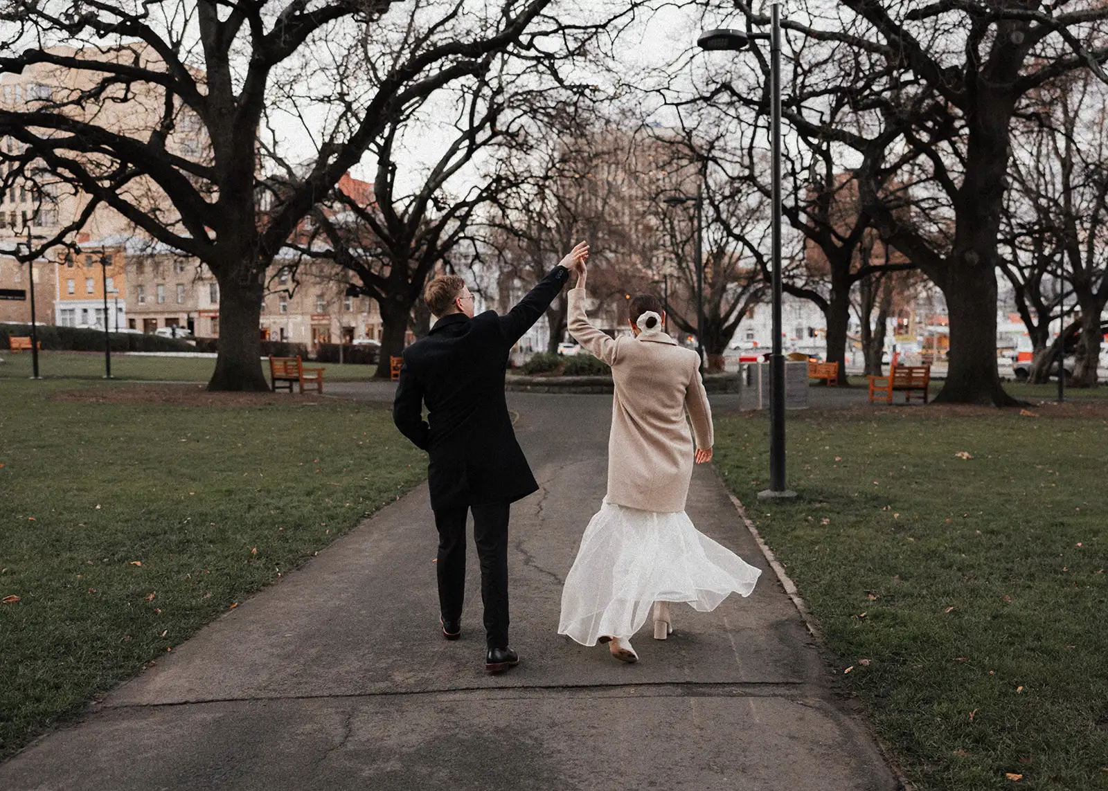 Wedding photos in St David's Park, Hobart, Tasmania